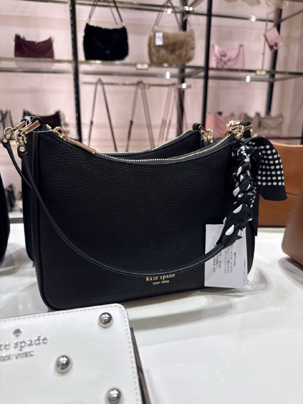 Kate Spade Margot Medium Leather Shoulder Bag - Preorder — Black (001)