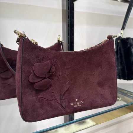 Kate Spade Margot Floral Medium Shoulder Bag - Preorder — Grenache (600)