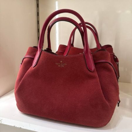 Kate Spade Dumpling Suede Large Satchel Bag - Preorder — Red Jam (600)
