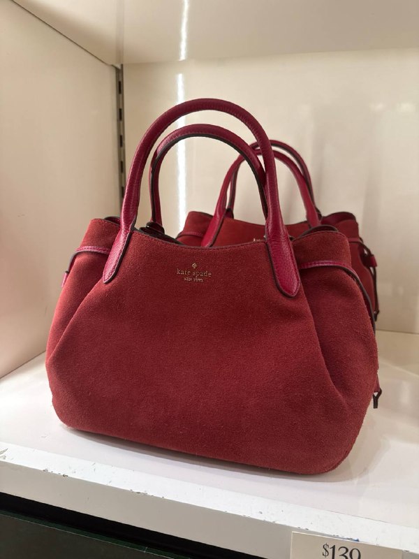 Kate Spade Dumpling Suede Large Satchel Bag - Preorder — Red Jam (600)