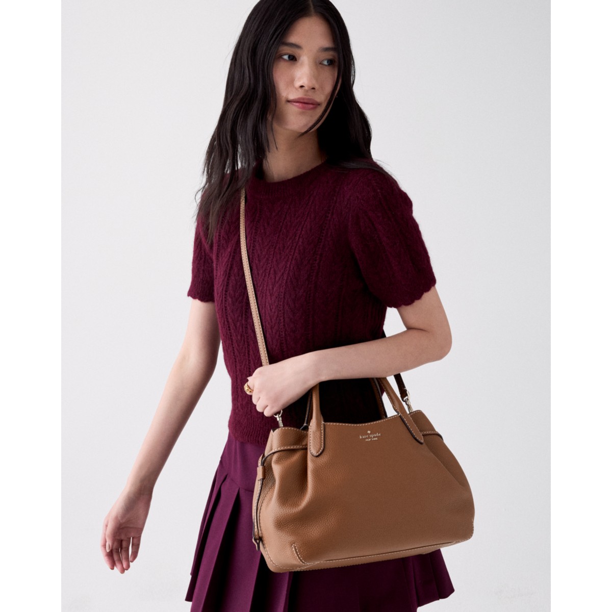 Kate Spade Dumpling Large Satchel Bag - Preorder — Warm Gingerbread