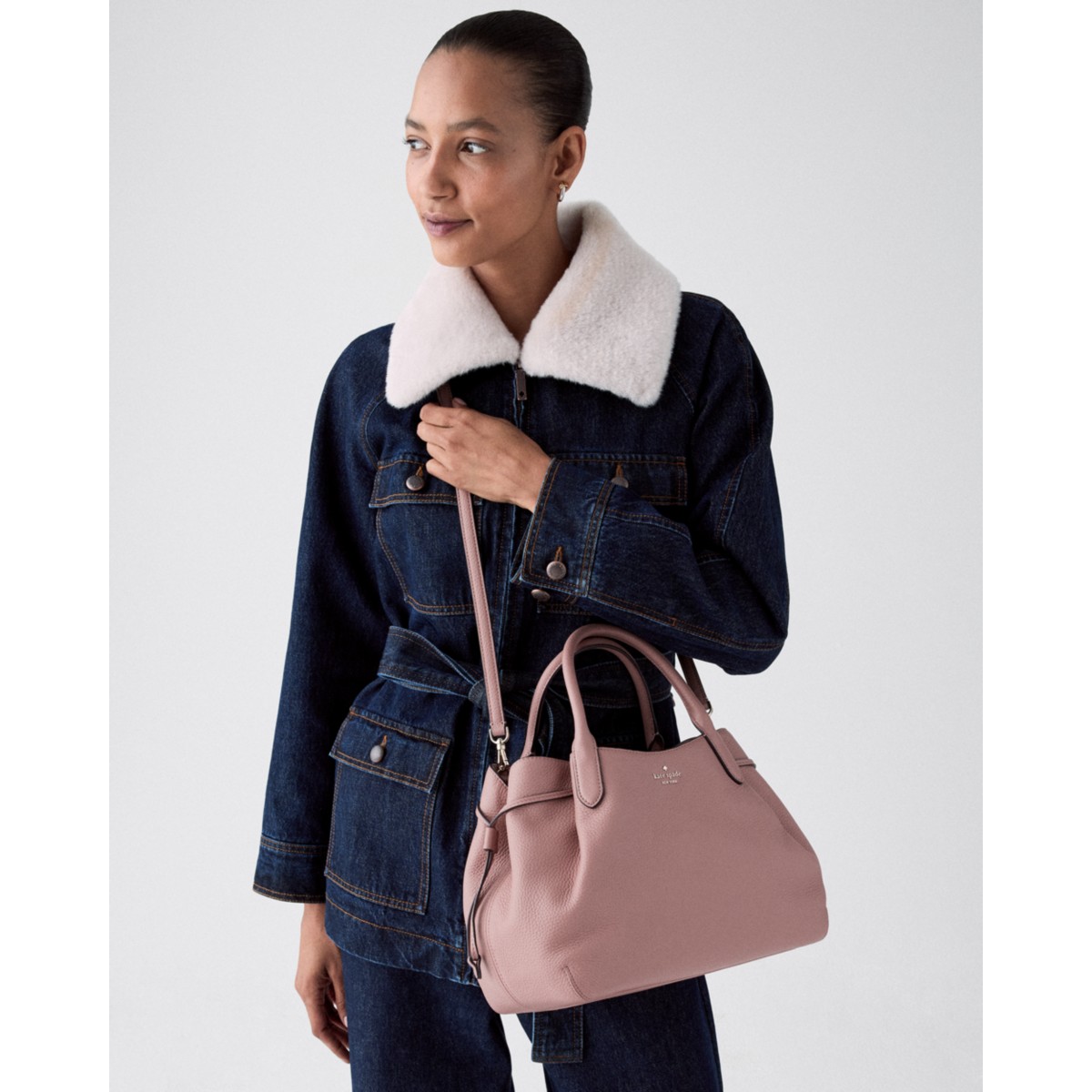 Kate Spade Dumpling Large Satchel Bag - Preorder — Dusk Rose