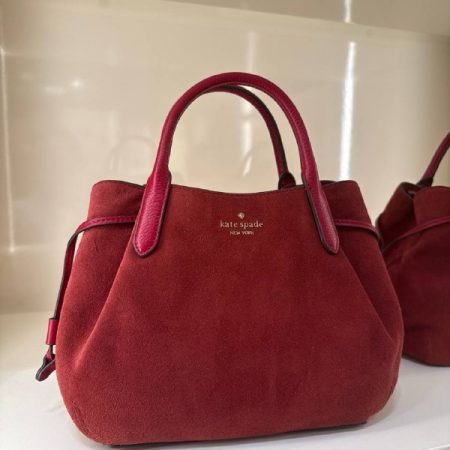 Kate Spade Dumpling Suede Satchel Bag - Preorder — Red Jam (601)