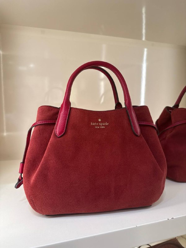 Kate Spade Dumpling Suede Satchel Bag - Preorder — Red Jam (601)