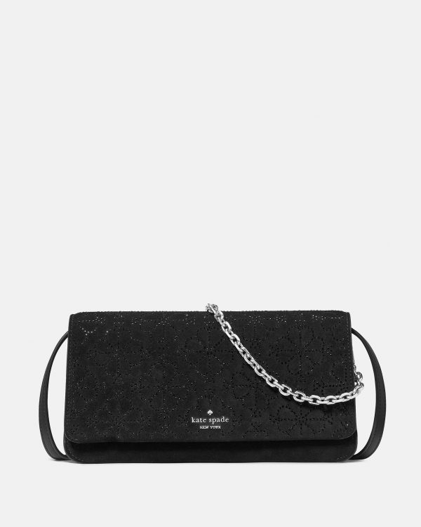 Kate Spade Ivy Spade Flower Crystal Suede Crossbody Bag - Preorder