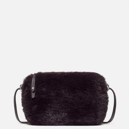Kate Spade Hazel Faux Fur Camera Bag - Preorder — Deep Aubergine (500)