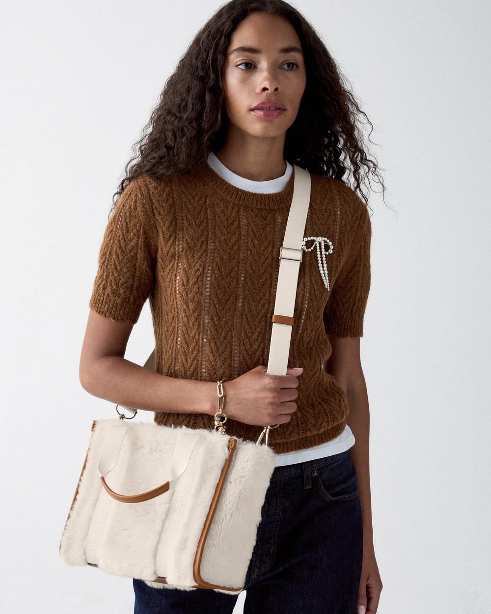 Kate Spade Kip Faux Shearling Small Tote Bag - Preorder