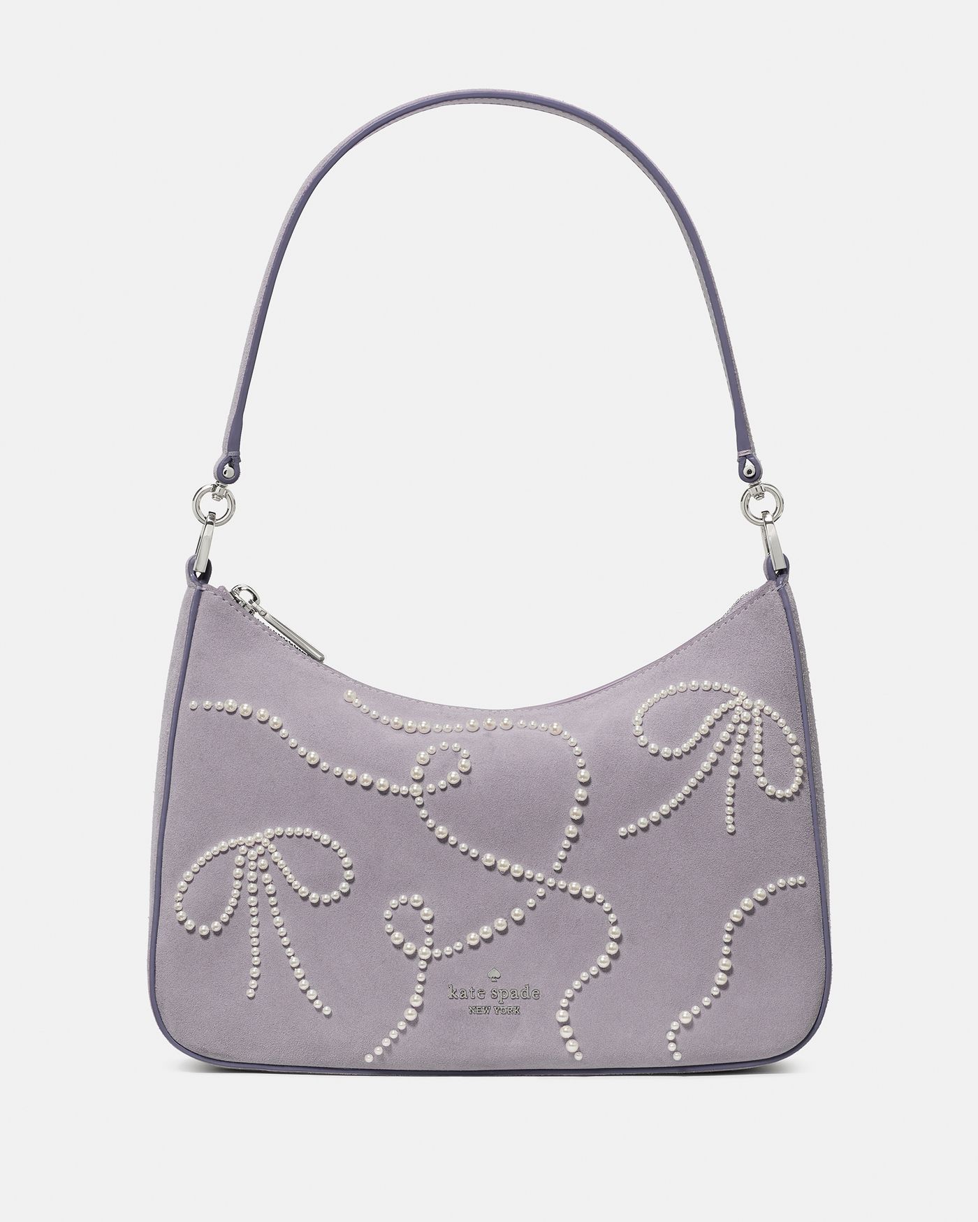Kate Spade Margot Pearl Bows Suede Medium Shoulder Bag - Preorder