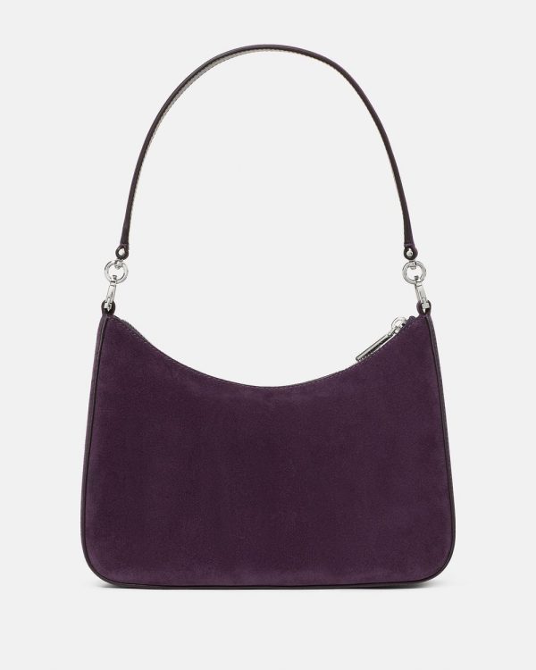 Kate Spade Margot Spade Flower Crystal Suede Medium Shoulder Bag - Preorder