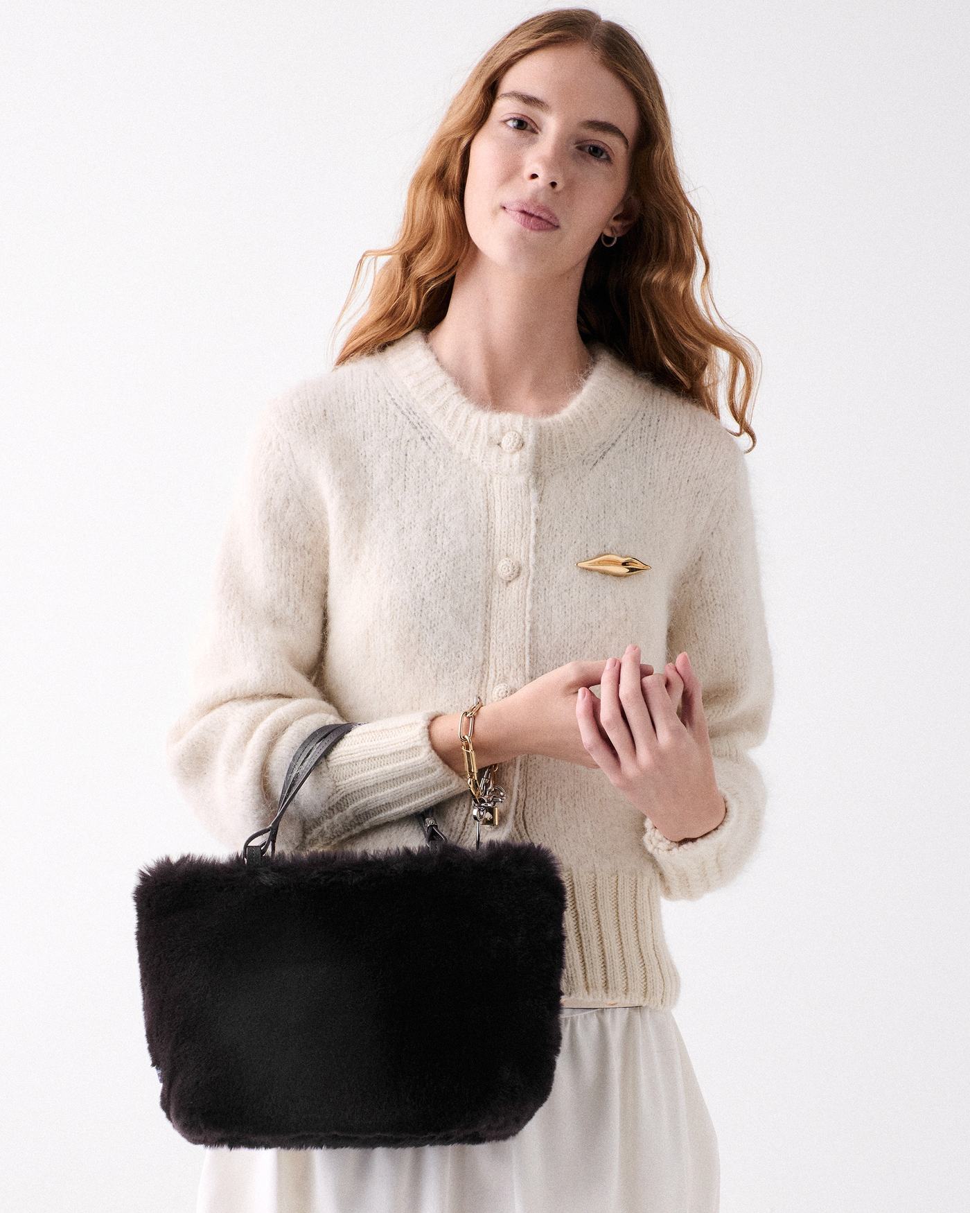 Kate Spade Marlowe Faux Fur Small Tote Bag - Preorder