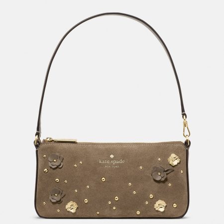 Kate Spade Gemini Suede Embellishment Mini Bag - Preorder — Driftwood (250)