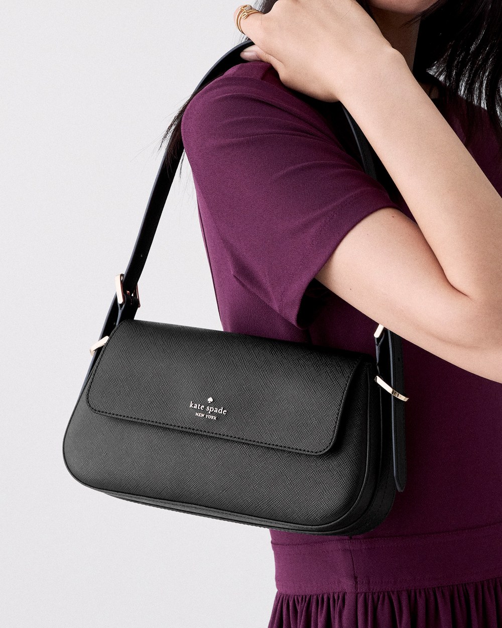 Kate Spade Gwen Textured Patent Shoulder Bag - Preorder