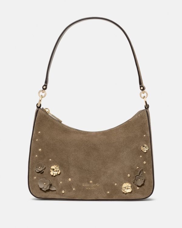 Kate Spade Margot Embellished Suede Medium Shoulder Bag - Preorder