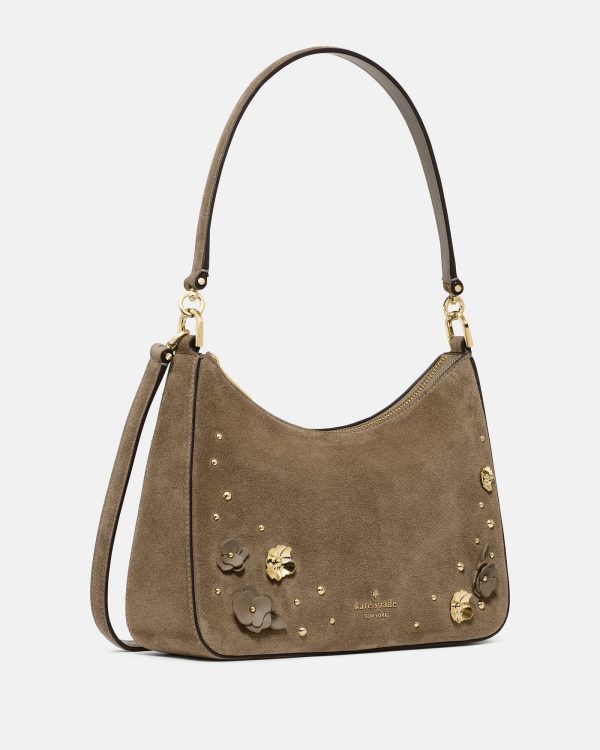 Kate Spade Margot Embellished Suede Medium Shoulder Bag - Preorder