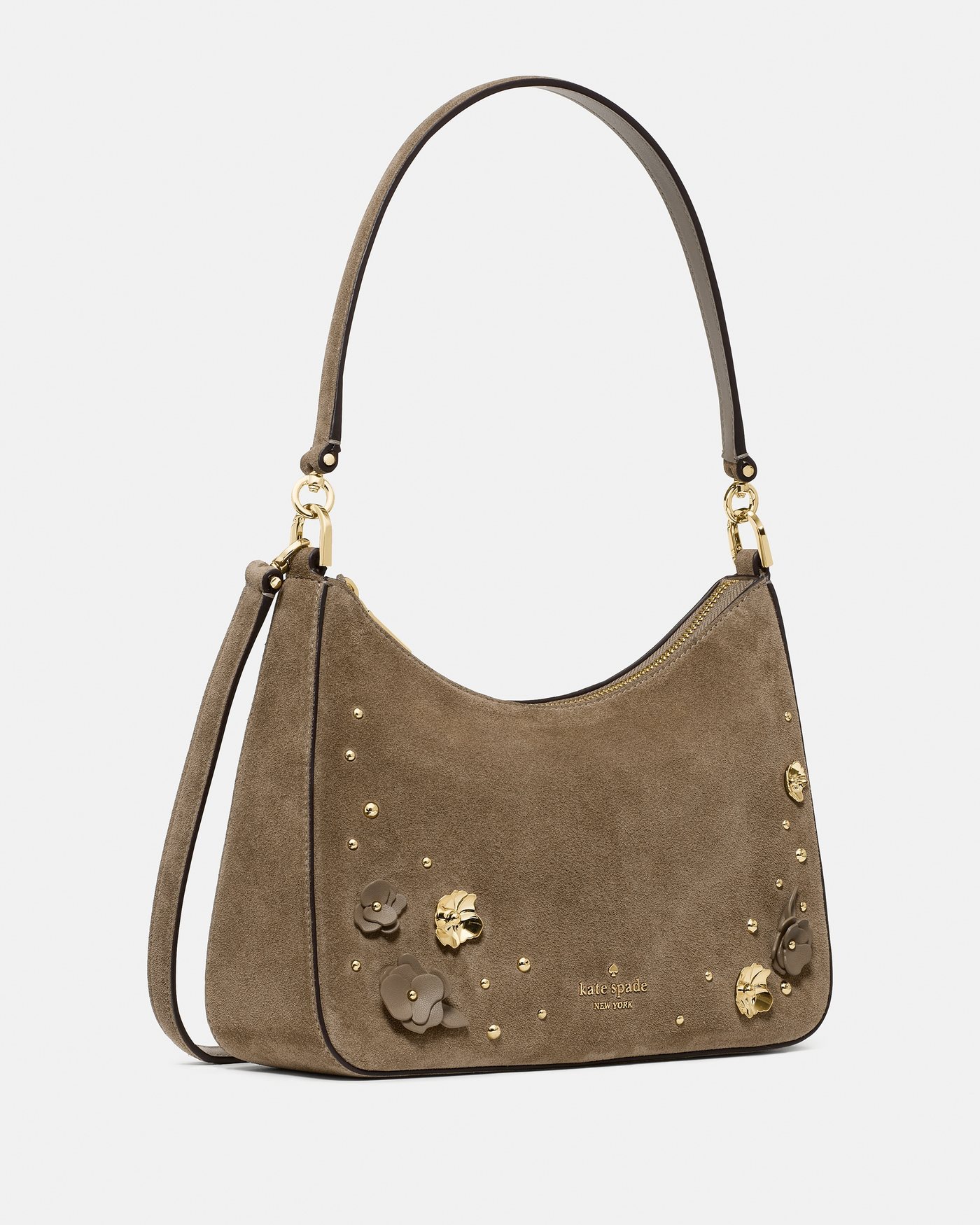 Kate Spade Margot Embellished Suede Medium Shoulder Bag - Preorder