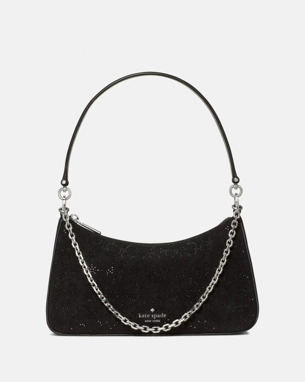 Kate Spade Margot Spade Flower Crystal Suede Shoulder Bag - Preorder