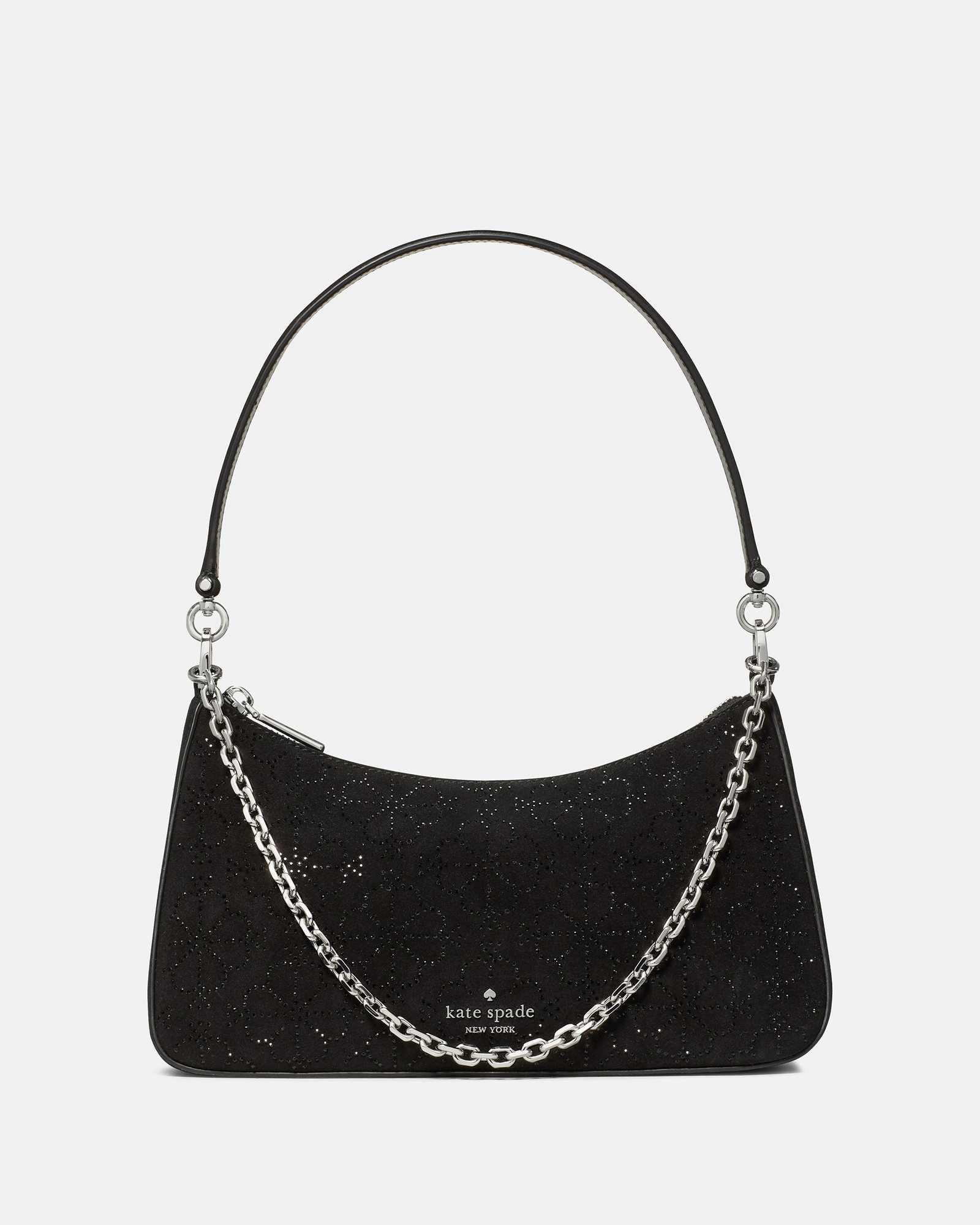 Kate Spade Margot Spade Flower Crystal Suede Shoulder Bag - Preorder