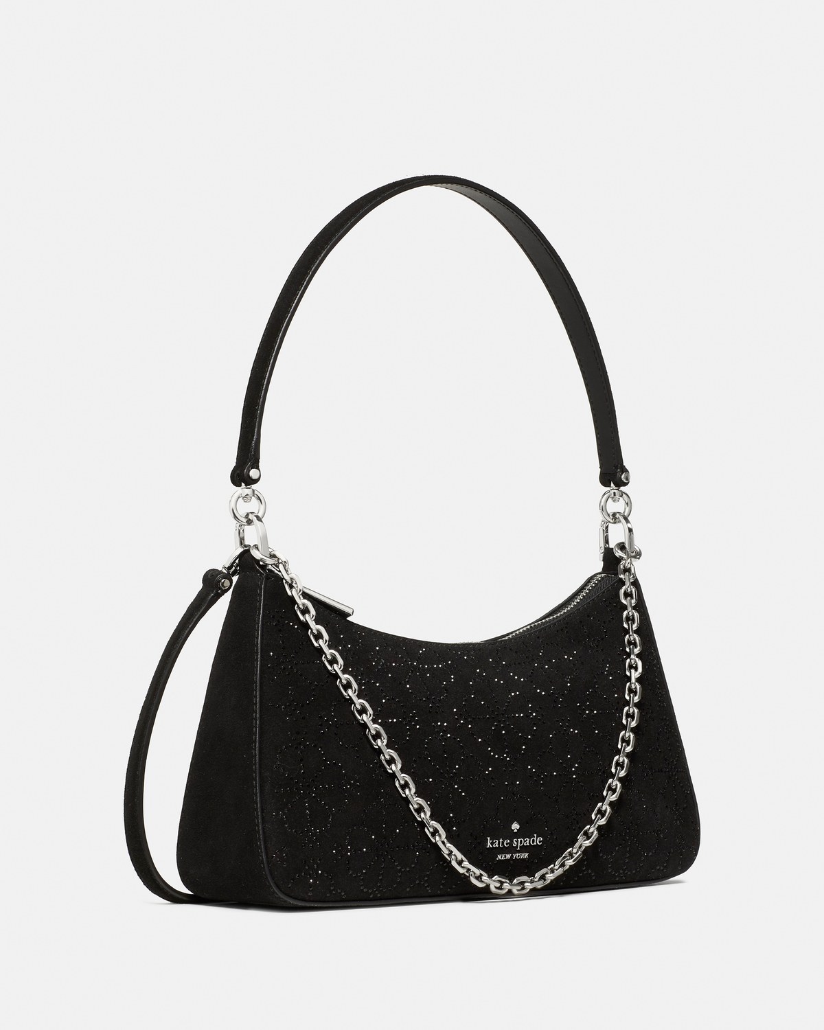 Kate Spade Margot Spade Flower Crystal Suede Shoulder Bag - Preorder