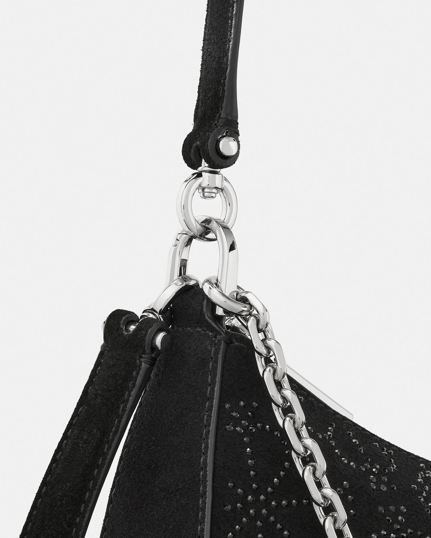 Kate Spade Margot Spade Flower Crystal Suede Shoulder Bag - Preorder