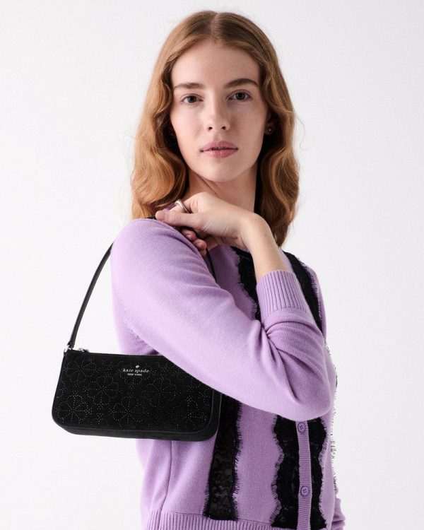Kate Spade Gemini Spade Flower Crystal Suede Mini Bag - Preorder