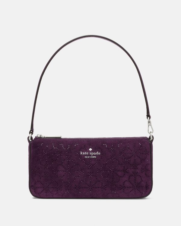 Kate Spade Gemini Spade Flower Crystal Suede Mini Bag - Preorder