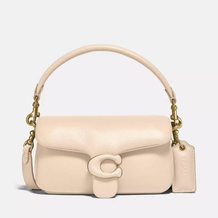 Coach Pillow Tabby Shoulder Bag 18 Brass/Ivory - Ready Stock USA — Brass/Ivory