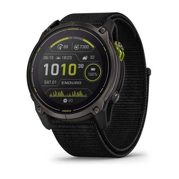Garmin Enduro 3 Carbon Gray DLC Titanium with Black UltraFit Nylon Band