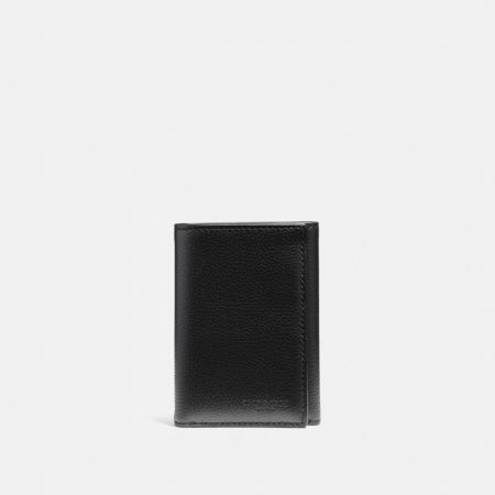 Coach Outlet Trifold Wallet - Preorder — Black