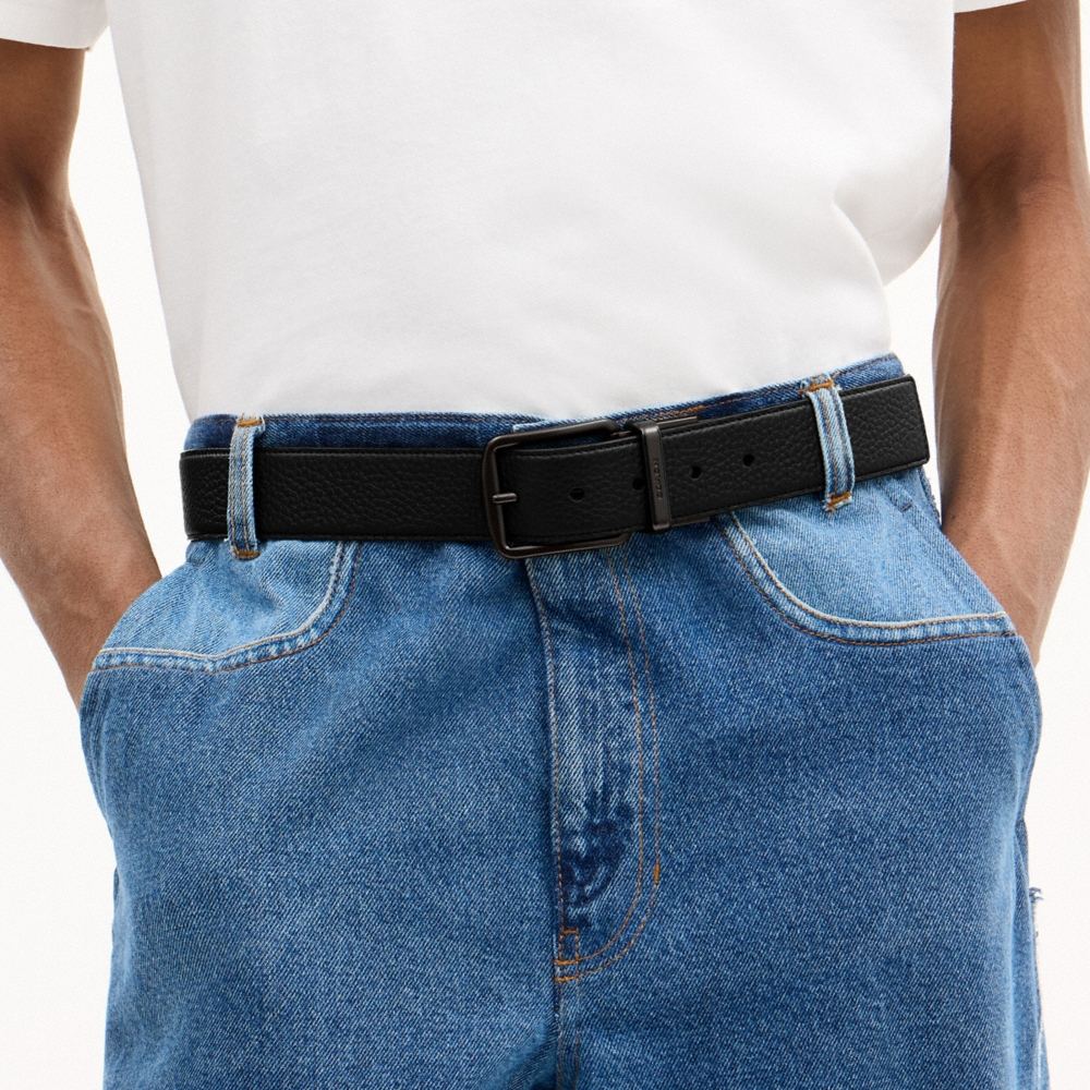 Coach Harness Buckle Cut-To-Size Reversible Belt, 38MM - Preorder