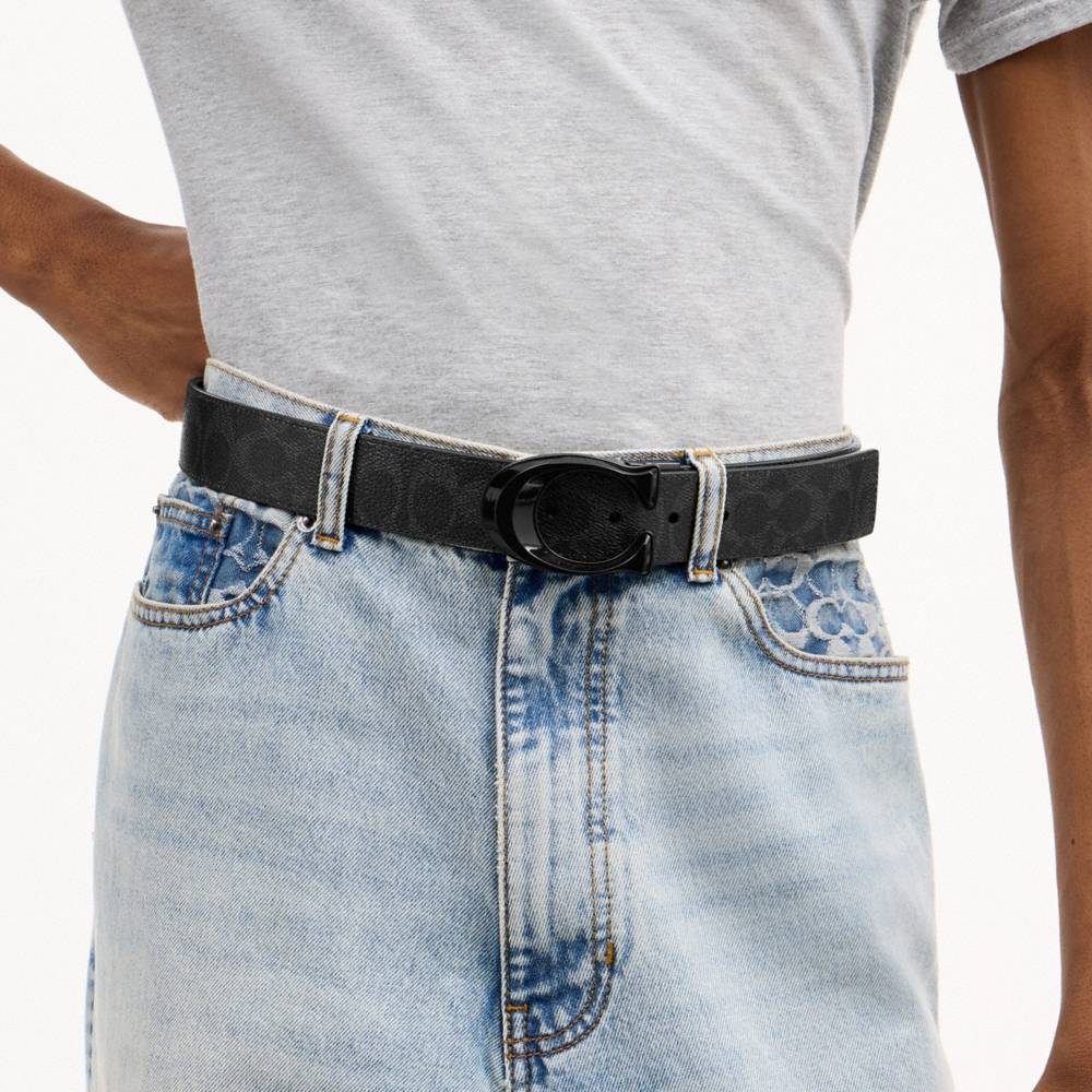 Coach Signature Buckle Cut-To-Size Reversible Belt, 38MM - Preorder