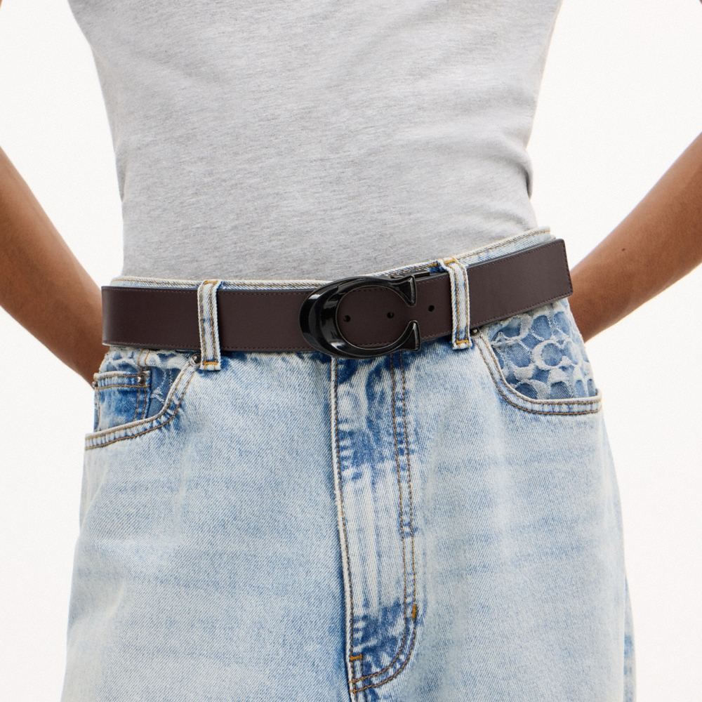 Coach Signature Buckle Cut-To-Size Reversible Belt, 38MM - Preorder