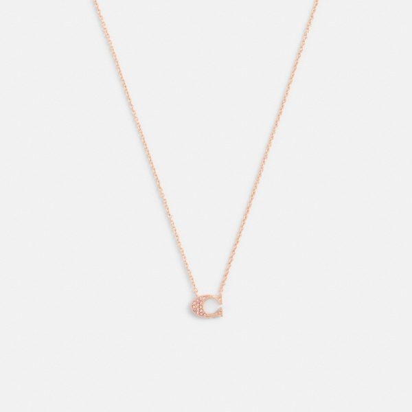 Coach Outlet Pavé Signature Necklace - Preorder