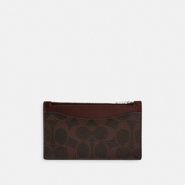 Coach Zip Card Case In Signature Canvas - Preorder