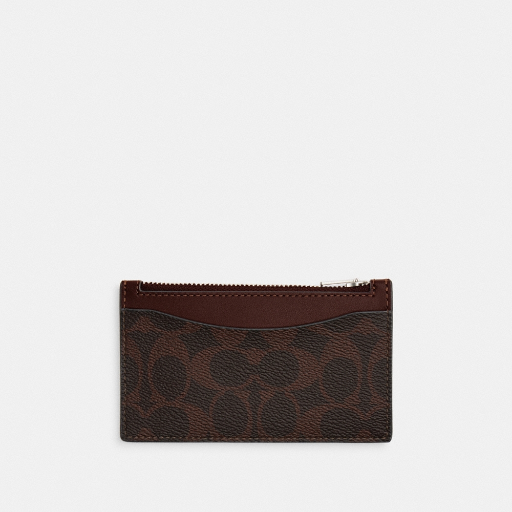 Coach Zip Card Case In Signature Canvas - Preorder