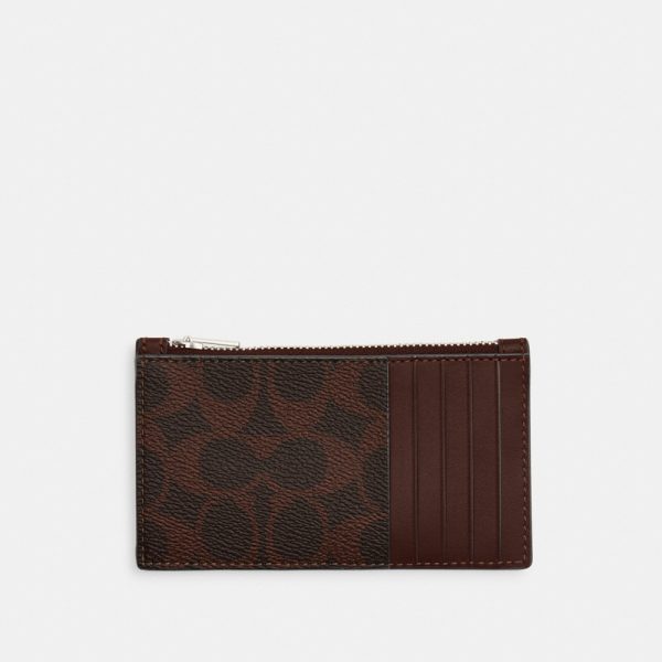 Coach Zip Card Case In Signature Canvas - Preorder