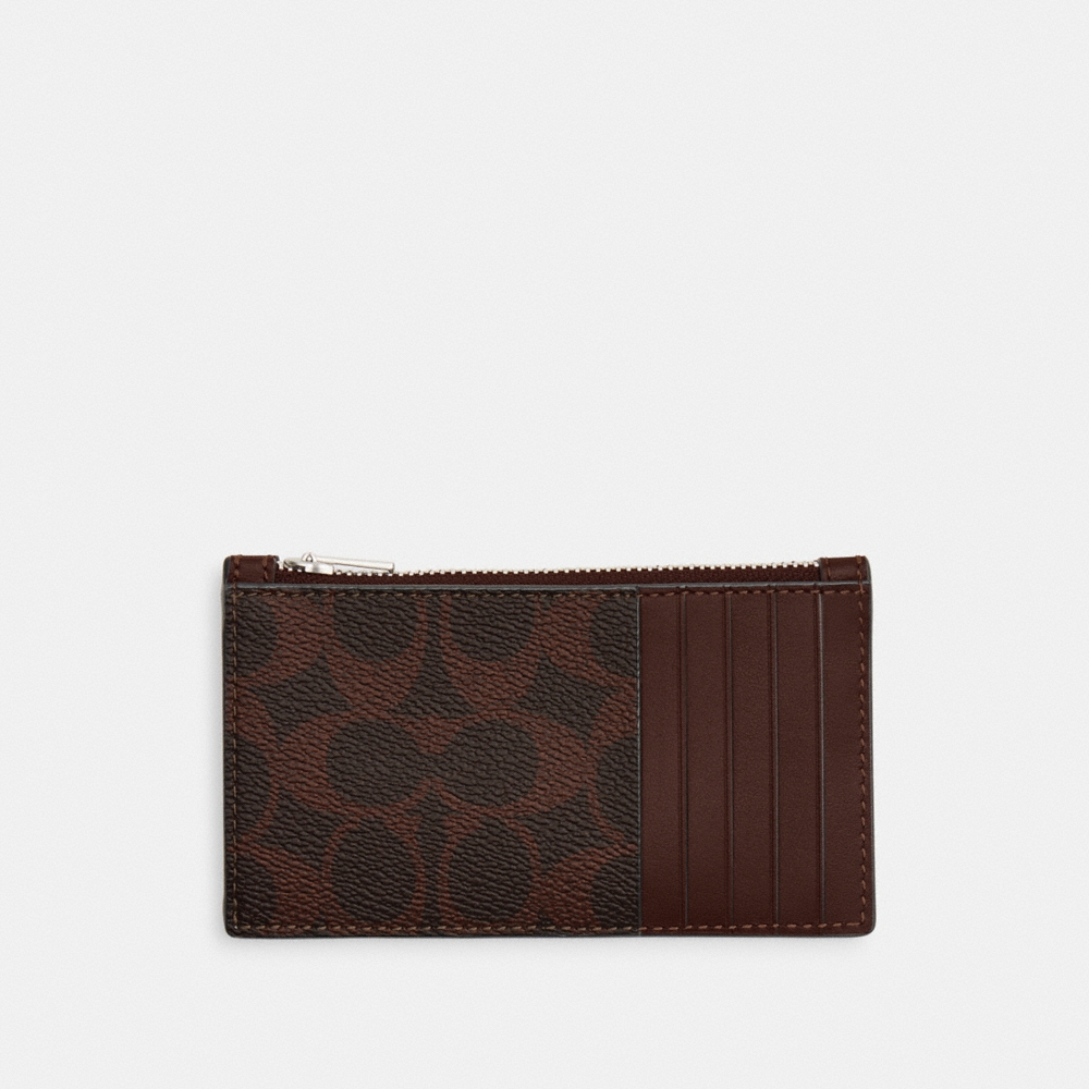 Coach Zip Card Case In Signature Canvas - Preorder