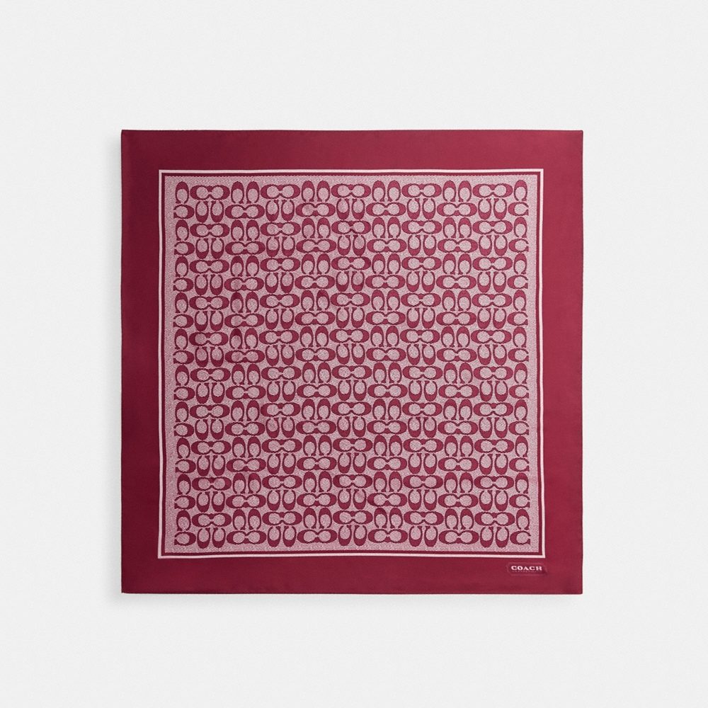Coach Outlet Textured Signature Print Silk Square Scarf - Preorder