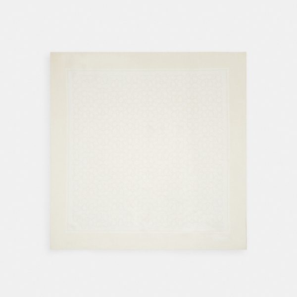Coach Outlet Textured Signature Print Silk Square Scarf - Preorder