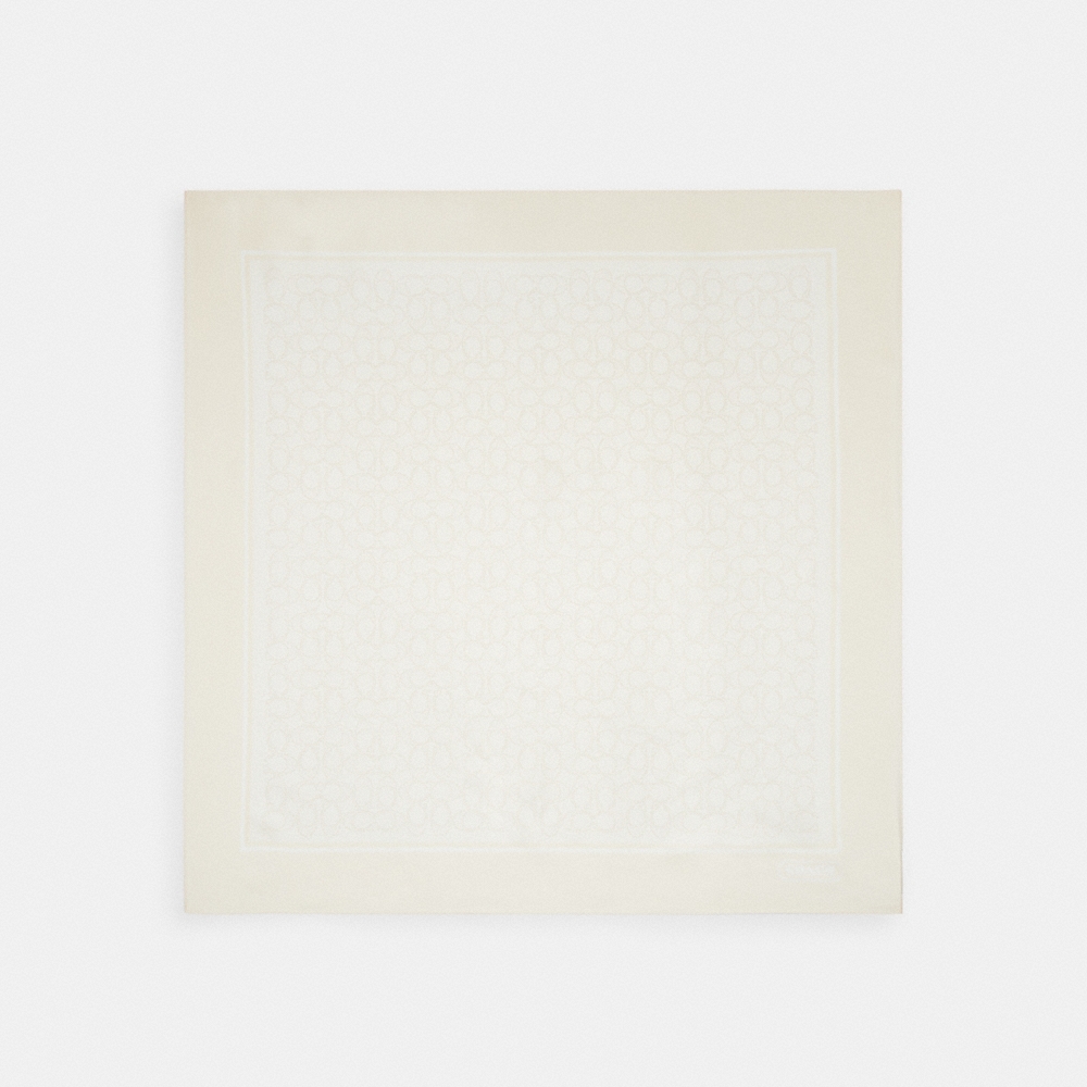 Coach Outlet Textured Signature Print Silk Square Scarf - Preorder