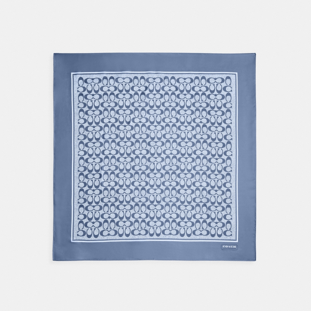 Coach Outlet Textured Signature Print Silk Square Scarf - Preorder