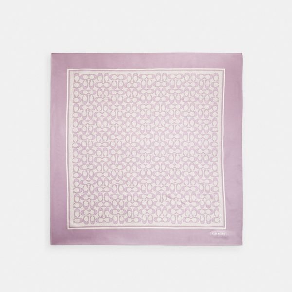 Coach Outlet Textured Signature Print Silk Square Scarf - Preorder