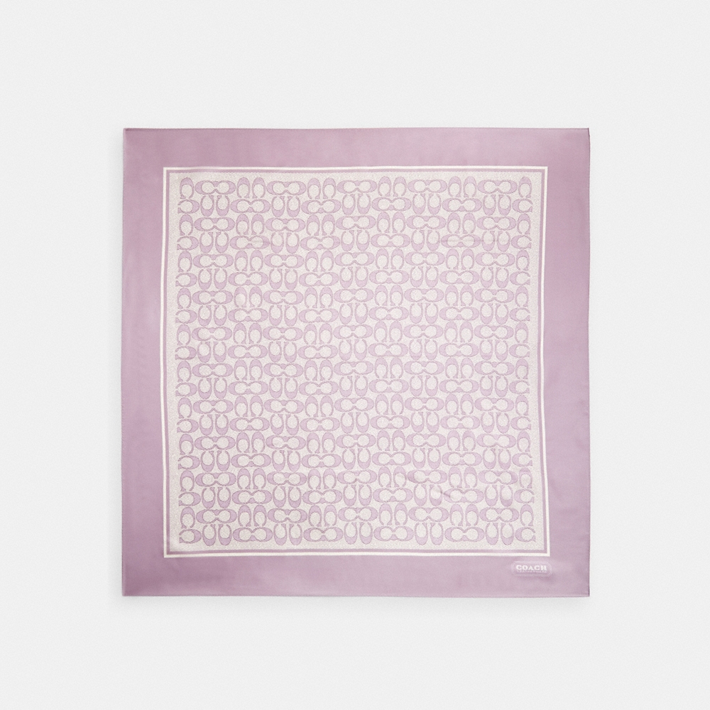 Coach Outlet Textured Signature Print Silk Square Scarf - Preorder