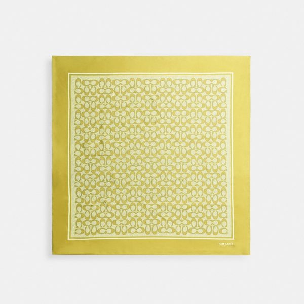 Coach Outlet Textured Signature Print Silk Square Scarf - Preorder