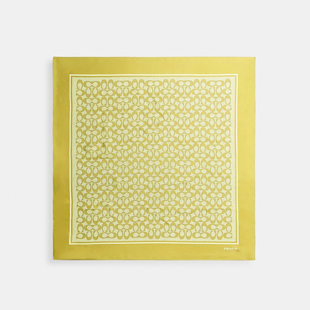 Coach Outlet Textured Signature Print Silk Square Scarf - Preorder