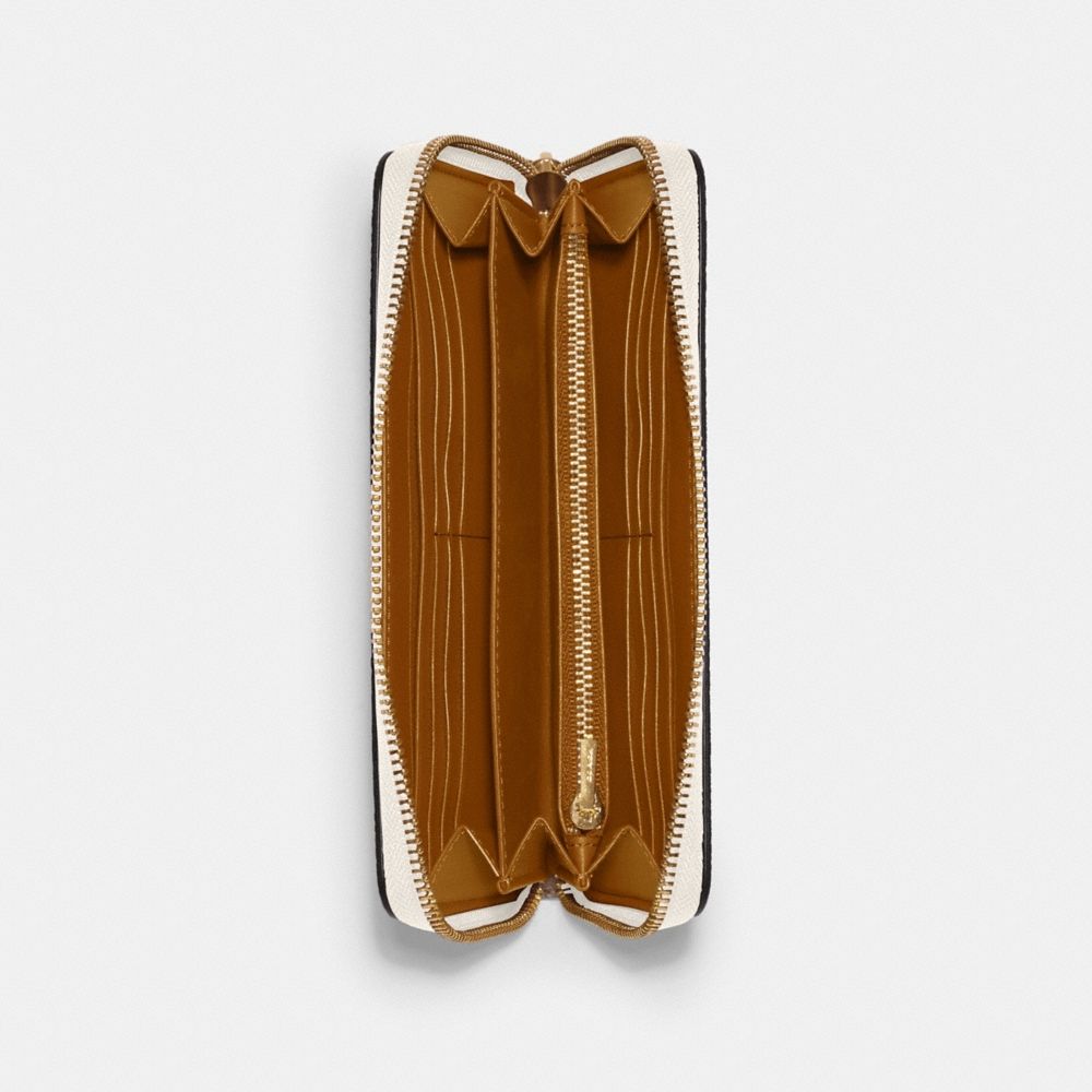 Coach Outlet Long Zip Around Wallet In Signature Canvas - Preorder