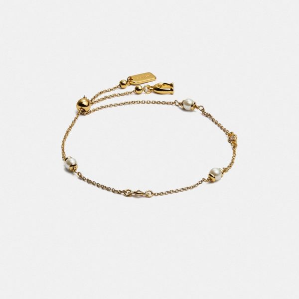 Coach Outlet Sculpted C Pearl Slider Bracelet - Preorder