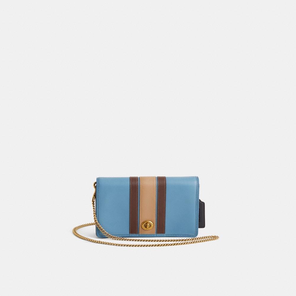 Coach Restored Callie Foldover Chain Clutch With Varsity Stripe - Preorder