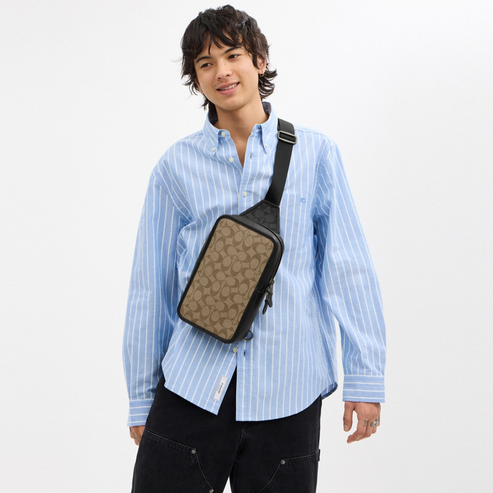 Coach Outlet Sullivan Pack In Blocked Signature Canvas - Preorder