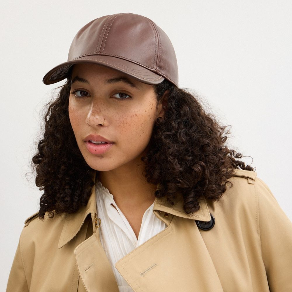 Coach Leather Baseball Hat - Preorder