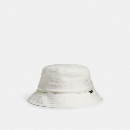 Coach Outlet Denim Bucket Hat - Preorder — Chalk